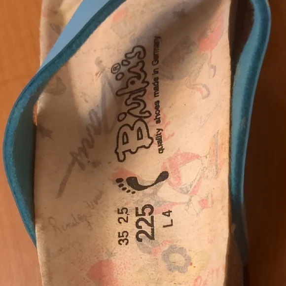 Birkenstock Blue Sandals Comfortable Arch Support - Picture 2 of 3